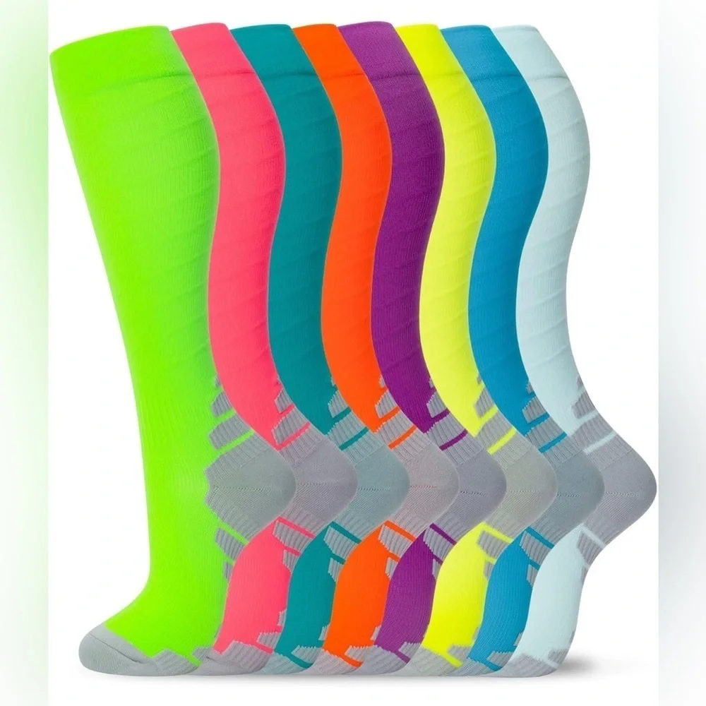 Sporty, Neon Compression Socks, 20-30mmHg compression (1 pair)